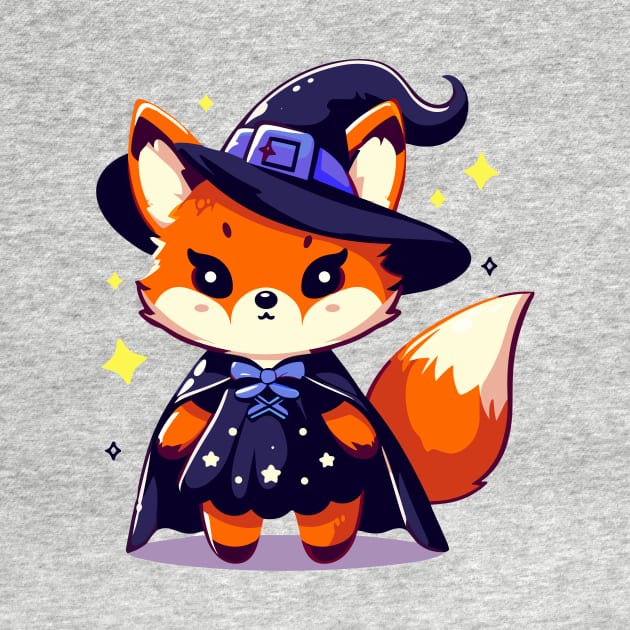 Cute Halloween Fox Witch by CeeGunn